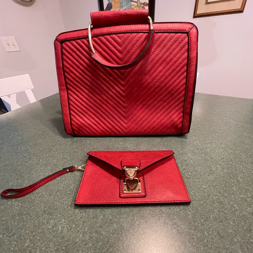 Kari Blue bag and wallet set